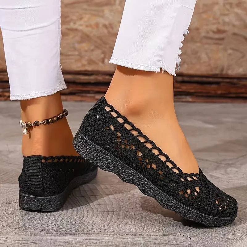 Women's Hollow Lace Mesh Shoes