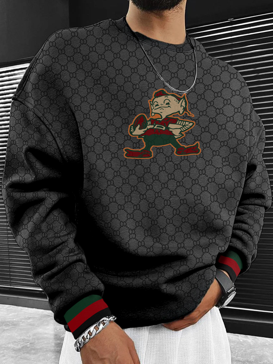 Cleveland Browns Men's Crew Neck Sweatshirt Black