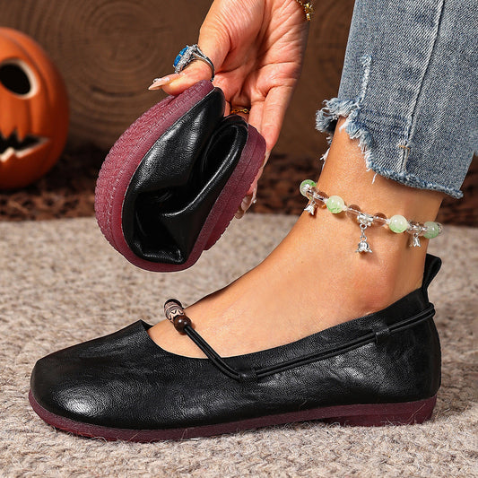 Bohemian Beaded Mary Jane Flats – Vintage Soft Sole Comfort Shoes for Women