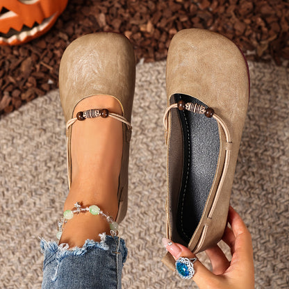 Bohemian Beaded Mary Jane Flats – Vintage Soft Sole Comfort Shoes for Women