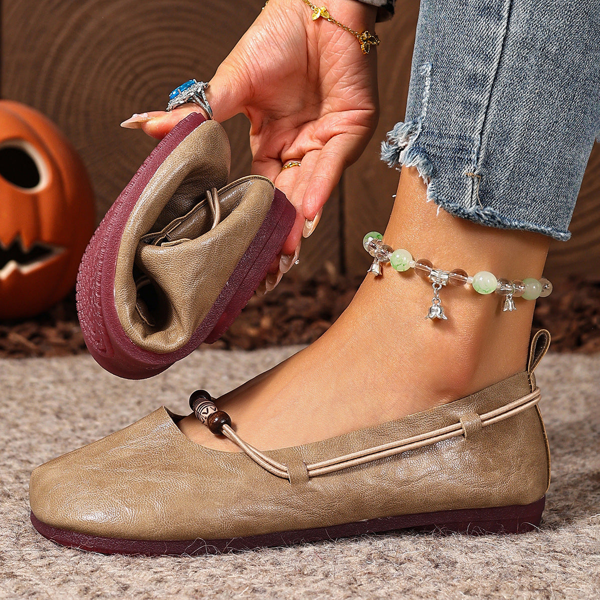 Bohemian Beaded Mary Jane Flats – Vintage Soft Sole Comfort Shoes for Women