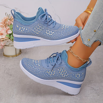 🔥Last Day Promotion 70% OFF - Women's Casual Fashion Breathable Rhinestone-Embellished Orthopaedic Sneakers