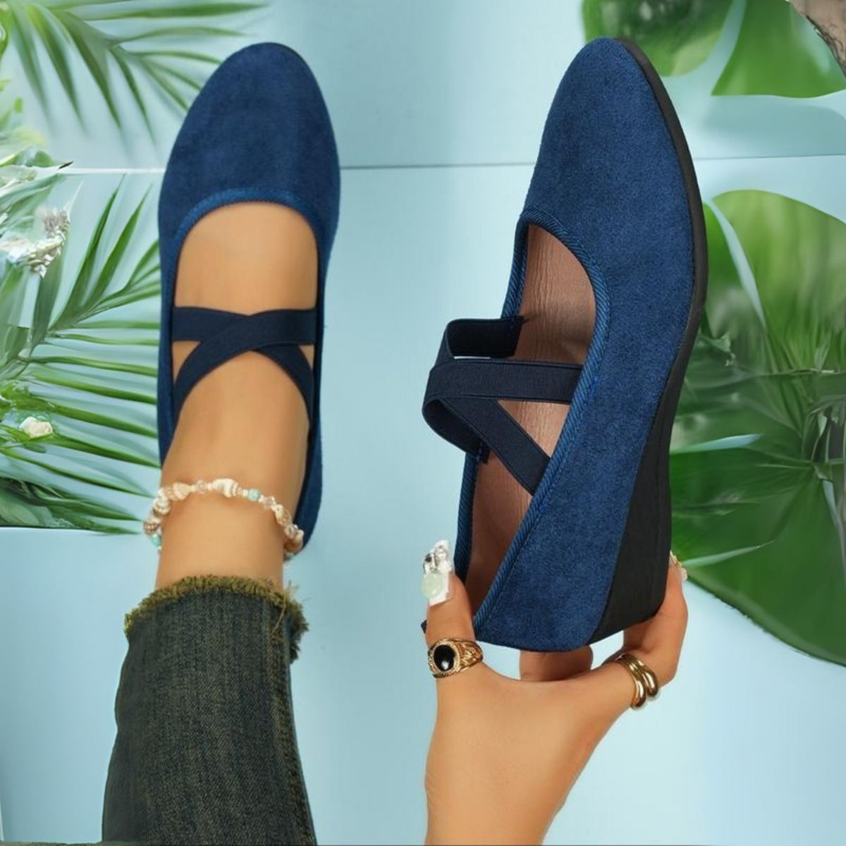 The Carmen™ Closed Wedge Heel Ballerina Flats