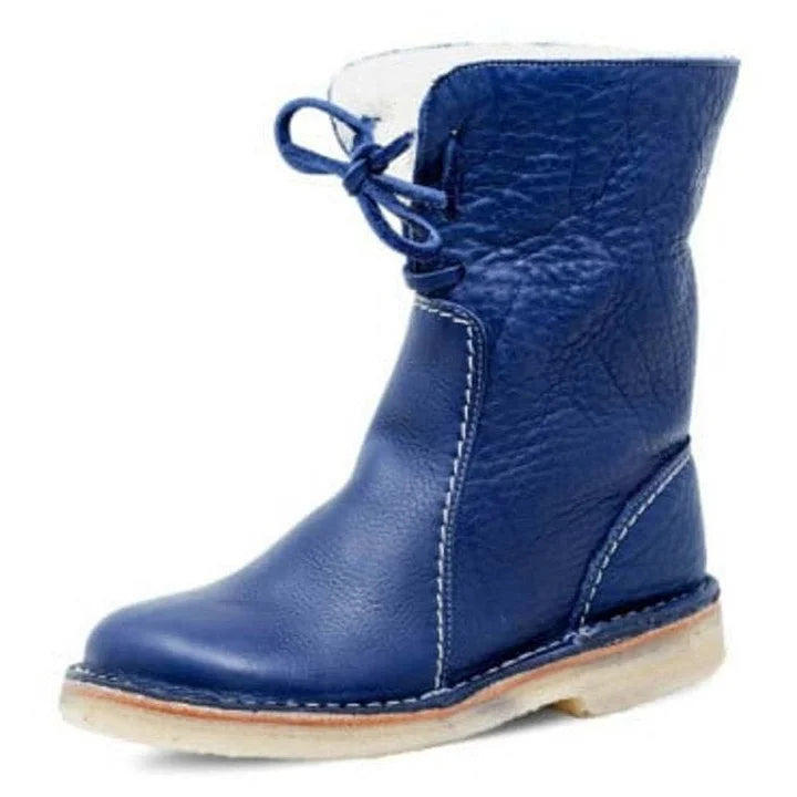 Vintage Buttery-Soft Waterproof Wool Lining Boots