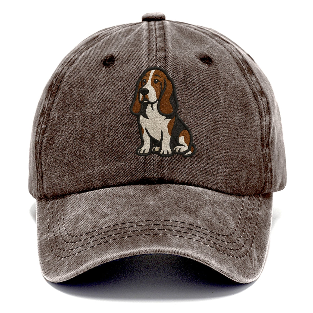 Basset Hound - Tri-color embroidered sit Classic Cap