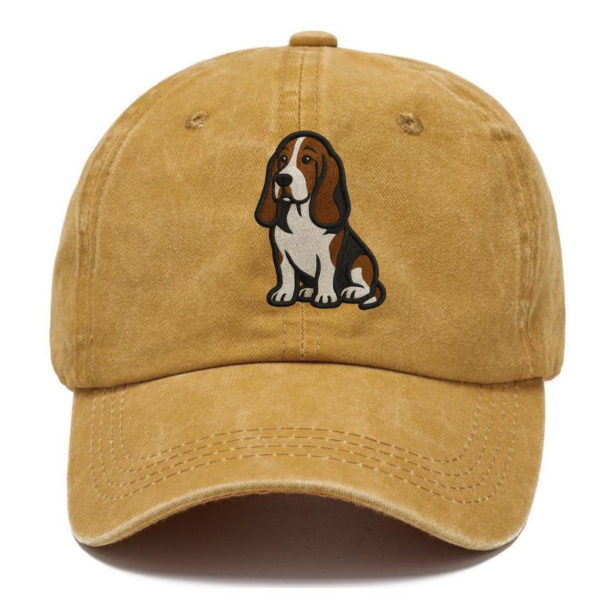 Basset Hound - Tri-color embroidered sit Classic Cap
