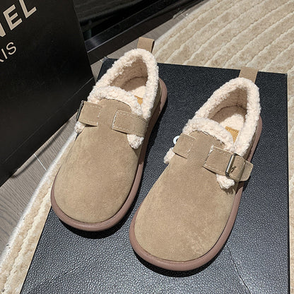 🔥Last day 49% OFF - Women's Plush Round Toe Slip-On Flats