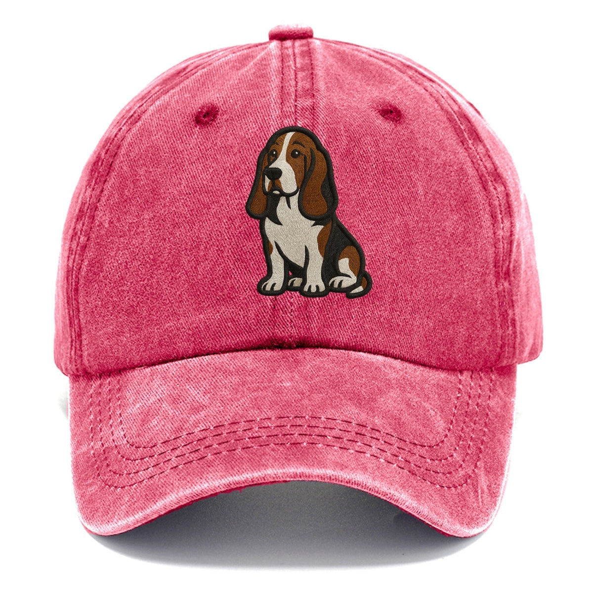Basset Hound - Tri-color embroidered sit Classic Cap
